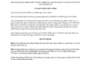 Quyết định 09/2015/QĐ-UBND chức năng nhiệm vụ quyền hạn cơ cấu tổ chức Sở Nội vụ Hà Tĩnh