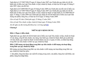 Văn bản hợp nhất 06/VBHN-BKHCN 2015 hợp nhất Nghị định hướng dẫn Luật tiêu chuẩn quy chuẩn kỹ thuật