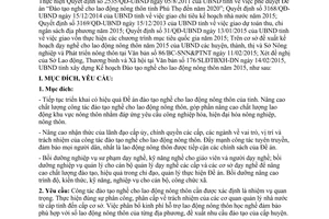 Kế hoạch số 606/KH-UBND đào tạo nghề lao động nông thôn Phú Thọ 2015