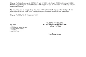 Công văn 435/TCT-CS hướng dẫn việc trích khấu hao tài sản cố định là quyền sử dụng đất có thời hạn 2015