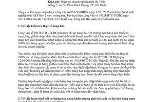 Công văn 1097/TCHQ-TXNK 2015 vướng mắc khi thực hiện công văn 19128/BTC-TCHQ