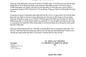 Công văn 459/TCT-HTQT khai thuế nhà thầu 2015
