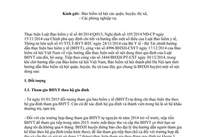 Công văn 278/BHXH-PT-CST 2015 bổ sung thực hiện bảo hiểm y tế từ 01/01/2015 Hà Nội