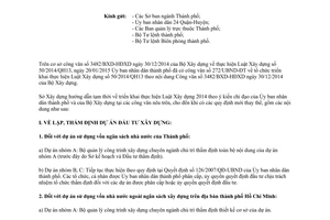 Công văn 1619/SXD-KTXD 2015 thực hiện Luật Xây dựng 50/2014/QH13 Hồ Chí Minh