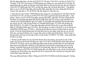 Công văn 261/BXD-QLN 2015 xác định chỉ tiêu dân số khi điều chỉnh cơ cấu căn hộ