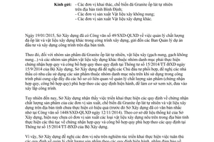 Công văn 130/QLXD-SXD 2015 thực hiện Thông tư 15/2014/TT-BXD Sở Xây dựng tỉnh Bình Định