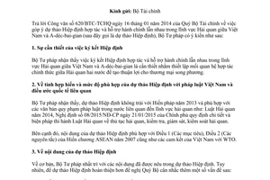 Công văn 467/BTP-PLQT 2015 xúc tiến Hiệp định hợp tác hỗ trợ hành chính Hải quan Việt Nam A-déc-bai-gian