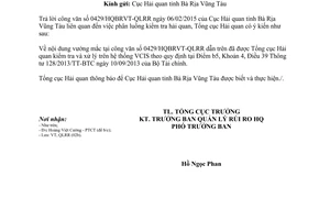 Công văn 1435/TCHQ-QLRR 2015 vướng mắc trong việc phân luồng kiểm tra hải quan