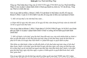 Công văn 596/TCT-PC 2015 thời điểm thực hiện hành vi khai thiếu thuế TNDN năm 2013