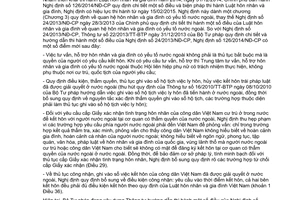 Công văn 1020/HTQTCT-HT thực hiện Luật hôn nhân và gia đình văn bản hướng dẫn đăng ký hộ tịch 2015