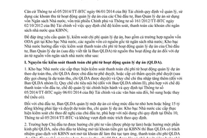 Công văn 360/KBNN-KSC kiểm soát thanh toán chi phí từ hoạt động quản lý dự án 2015