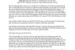 Công văn 2533/BTC-TCHQ 2015 phân loại mã HS mặt hàng thủy sản