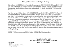 Công văn 515/BHXH-TCKT 2015 hồ sơ quyết toán chế độ ốm đau thai sản nghỉ dưỡng sức phục hồi sức khỏe