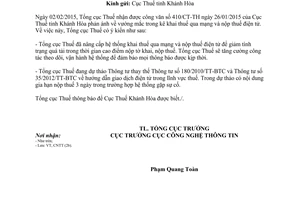 Công văn 669/TCT-CNTT 2015 trả lời vướng mắc trong kê khai thuế qua mạng