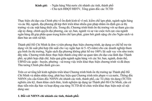 Công văn 1098/NHNN-TD 2015 bình ổn thị trường theo kinh nghiệm của TP. Hồ Chí Minh