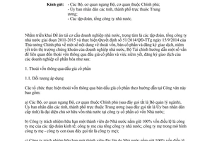 Công văn 2660/BTC-UBCK 2015 thoái vốn thông qua đấu giá cổ phần