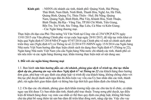 Công văn 1085/NHNN-TD 2015 triển khai Nghị định 67/2014/NĐ-CP về chính sách phát triển thủy sản