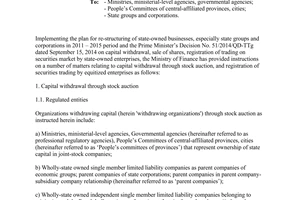 Official Dispatch 2660/BTC-UBCK capital withdrawal through stock auction