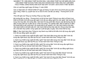 Thông tư 12/2015/TT-BLĐLBXH Danh mục thiết bị tối thiểu trình độ trung cấp nghề cao đẳng nghề