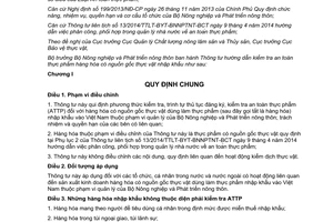 Thông tư 12/2015/TT-BNNPTNT kiểm tra an toàn thực phẩm hàng hóa có nguồn gốc thực vật nhập khẩu
