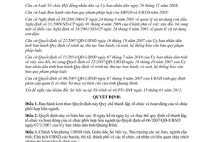 Quyết định 10/2015/QĐ-UBND thành lập tổ chức hoạt động của tổ chức phối hợp liên ngành Quảng Bình