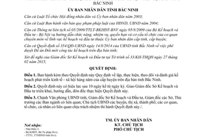 Quyết định 06/2015/QĐ-UBND đánh giá kế hoạch phát triển kinh tế xã hội Bắc Ninh