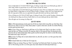 Quyết định 509/QĐ-BTC 2015 đơn giản hóa thủ tục hành chính trong lĩnh vực thuế