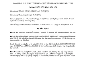 Quyết định 13/2015/QĐ-UBND công tác tiếp công dân Đắk Lắk