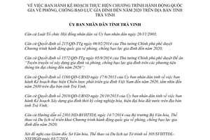 Quyết định 376/QĐ-UBND 2015 hành động quốc gia phòng chống bạo lực gia đình đến 2020 Trà Vinh