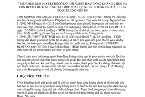 Hướng dẫn 164/HD-SLĐTBXH 2015 giải quyết chế độ kháng chiến con đẻ nhiễm chất độc Hà Giang