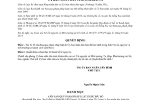 Quyết định 666/QĐ-UBND 2015 bãi bỏ quy phạm pháp luật trong lĩnh vực tài nguyên môi trường Hải Dương