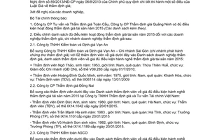 Thông báo 194/TB-BTC 2015 danh sách doanh nghiệp thẩm định viên giá đủ điều kiện thẩm định giá tài sản