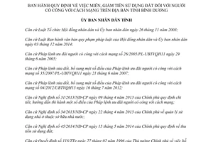 Quyết định 09/2015/QĐ-UBND miễn giảm tiền sử dụng đất người có công với cách mạng tỉnh Bình Dương