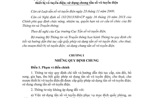 Thông tư 05/2015/TT-BTTTT hướng dẫn cấp giấy phép sử dụng tần số vô tuyến điện