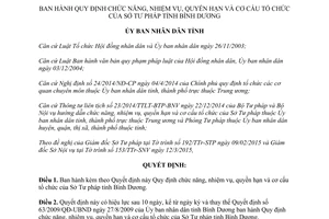 Quyết định 08/2015/QĐ-UBND chức năng nhiệm vụ quyền hạn cơ cấu tổ chức Sở Tư pháp Bình Dương