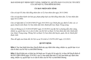 Quyết định 07/2015/QĐ-UBND chức năng nhiệm vụ quyền hạn cơ cấu tổ chức Sở Nội vụ Bình Dương