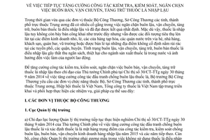 Chỉ thị 04/CT-BCT 2015 kiểm tra buôn bán vận chuyển tàng trữ thuốc lá nhập lậu