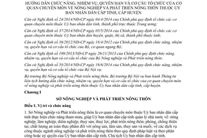 Thông tư liên tịch 14/2015/TTLT-BNNPTNT-BNV cơ quan chuyên môn về nông nghiệp phát triển nông thôn