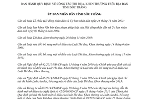 Quyết định 12/2015/QĐ-UBND công tác thi đua khen thưởng Sóc Trăng