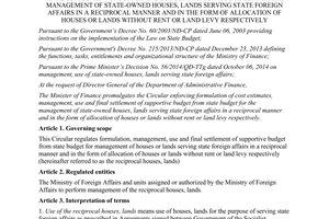Circular No. 37/2015/TT-BTC managing of state budget for managing of state owned houses lands