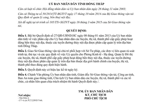 Quyết định 256/QĐ-UBND.HC 2015 bãi bỏ Quyết định 27/QĐ-UBND.HC Đồng Tháp