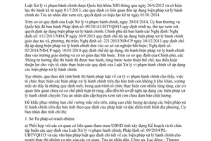 Chỉ thị 03/2015/CT-UBND tăng cường chỉ đạo phối hợp thực hiện biện pháp xử lý hành chính Bắc Kạn