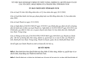 Quyết định 08/2015/QĐ-UBND chức năng cơ cấu tổ chức hoạt động của Thanh tra tỉnh Kon Tum