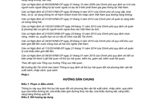 Thông tư 42/2015/TT-BTC thủ tục hải quan phương tiện vận tải xuất cảnh nhập cảnh quá cảnh