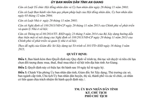 Quyết định 07/2015/QĐ-UBND tiêu chí lựa chọn đối tượng được mua thuê thuê mua nhà ở xã hội An Giang