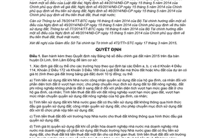 Quyết định 27/2015/QĐ-UBND Bảng hệ số điều chỉnh giá đất 2015 Di Linh Lâm Đồng