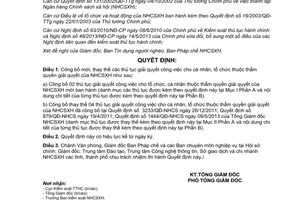 Quyết định 710/QĐ-NHCS 2015 công bố thủ tục giải quyết công việc ban hành mới thay thế