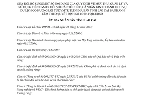 Quyết định 11/2015/QĐ-UBND sửa đổi mức thu quản lý sử dụng tiền dịch vụ môi trường rừng Lào Cai