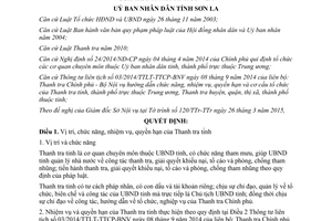 Quyết định 09/2015/QĐ-UBND chức năng nhiệm vụ quyền hạn cơ cấu tổ chức Thanh tra Sơn La