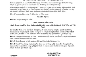 Quyết định 432/QĐ-BTTTT 2015 chỉ định phòng đo kiểm